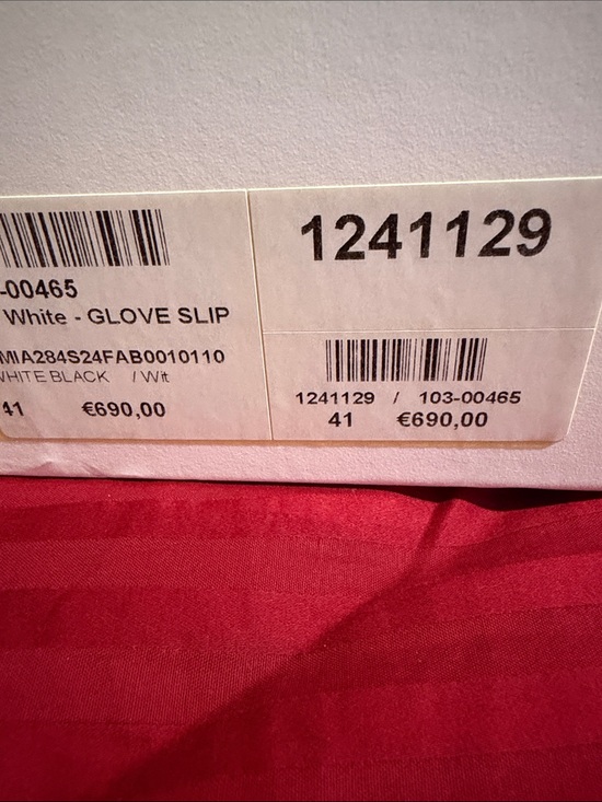Off-White White & Black Glove Slip Sneakers - Box Label